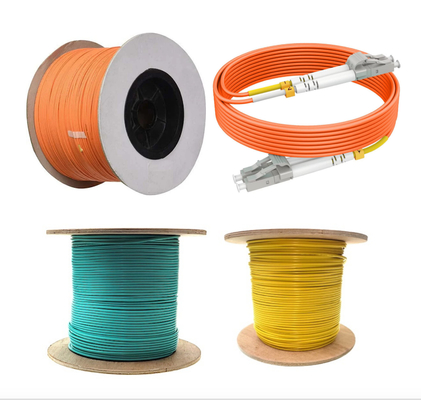 2.0 3,0 mm Indoor Fiber Optic Cable met LSZH of PVC-schede 0,9 mm strakke buffervezel voor patchcords SM OM1 OM2 OM3 OM4