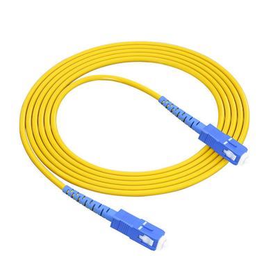 Simplex SC UPC G652D Single Mode 2.0mm Fiber Patch Cable 3m PVC Jacket Blauw Duurzame connector voor telecomtoepassingen