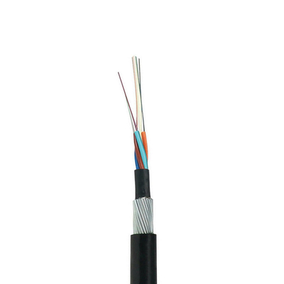 GYTA 6-aderige G652D buitenkabel voor optische vezels met aluminium tape pantsering en PE-mantel, geschikt voor buis- en directe begraving