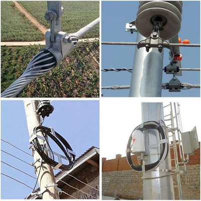 Overhead OPGW glasvezelkabel 2-288core 24B1-50 dwarsdoorsnede Power Ground Wire Composite Tower