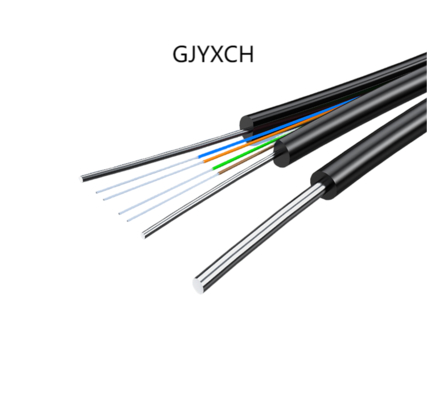 4-aderige G657A1 FTTH buiten dropvezelkabel GJYXCH met 0,8 mm stalen draad