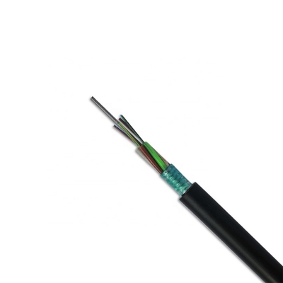 GYTS 24 Core G652D Stalen Tape Gepantserde Glasvezelkabel Zwarte PE Jas Buiten Directe Begraving Hoge Drukweerstand