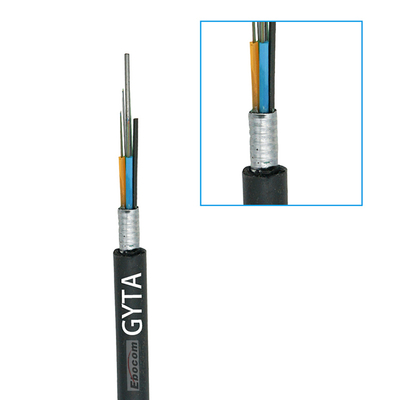 G652D Single Mode GYTA 12-Core Outdoor Gepantserde glasvezelkabel losse buis Stranded Aluminium Tape Gepantserde PE Jacket Geschikt voor lange afstand ruggengraat netwerken