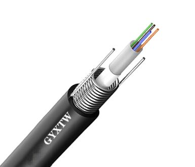 GYXTW 4 Core Single-Mode Outdoor Fiber Optic Cable met stalen band